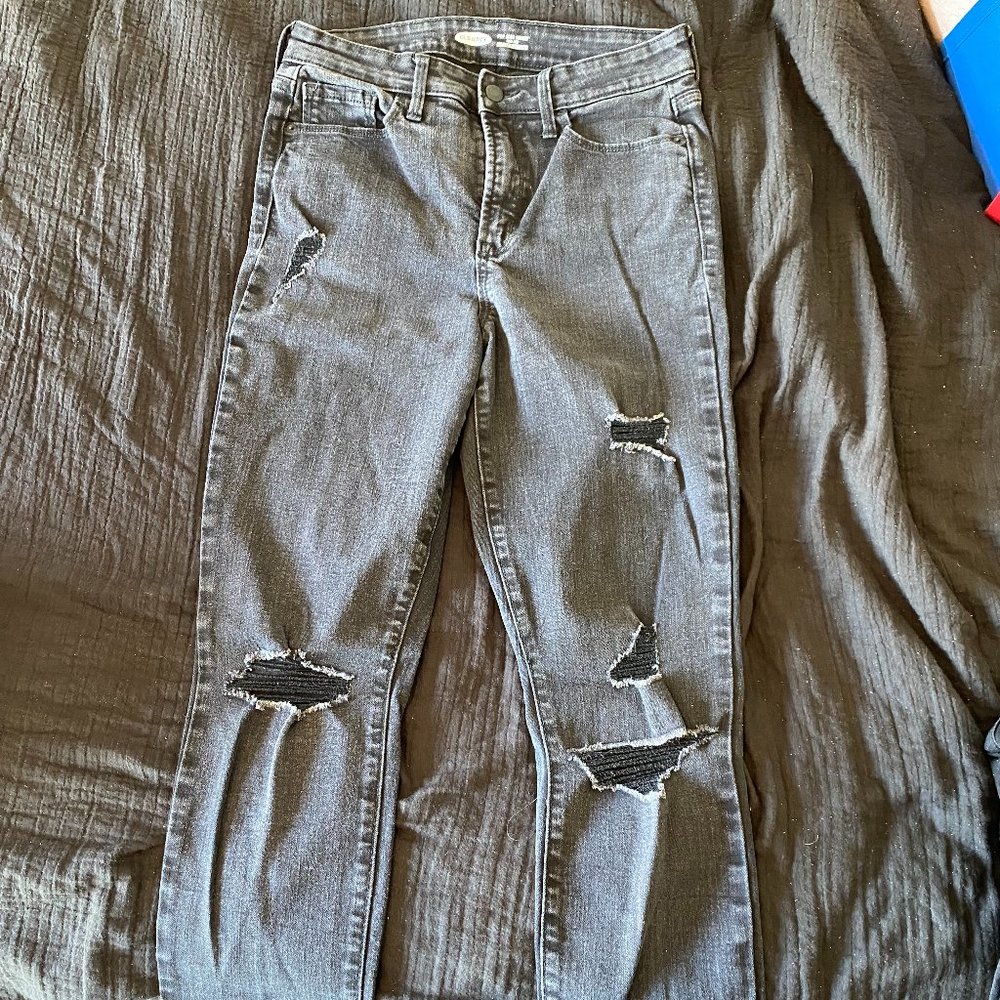 Old Navy Pop Icon Skinny High-Rise Black Jeans- Size 6 Tall